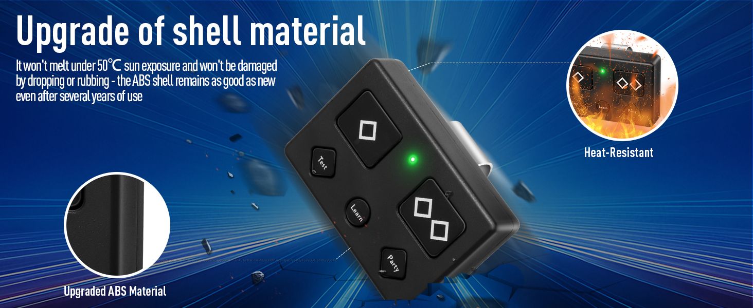 upgrade of shell material garage door opener