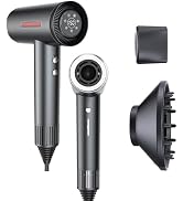 CONCARE Hair Dryer, Fast Drying Blow Dryer with Magnetic Nozzle,110,000RPM Brushless Motor, High ...
