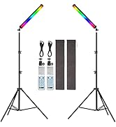 RGB Photography Light Wand Stick, 360° Full Color Portable LED Lighting Wand Handheld 5000mAh Rec...