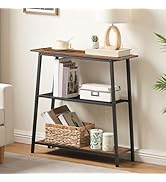 HOOBRO 30" Narrow Console Table, Small Entryway Table with Storage Shelves, Sofa Table, Behind Co...