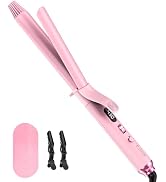 FARERY Long Barrel Curling Iron 1 Inch, Extra Long Curling Iron for Thin Hair, Infused Argan Oil ...