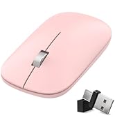 LOONASA 4-Mode Slim Wireless Mouse, USB-C/USB & BT 5.0/3.0, Magnetic Cover, Silent, Ambidextrous ...