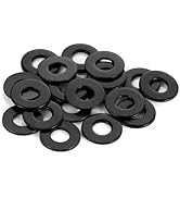 100 PCS #10 Black Flat Washer, 1/2