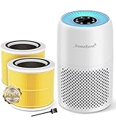 Air Purifiers for Bedroom with True H13 HEPA 3-in-1 Filters, AromaRoom Pet Air Purifier with RGB ...