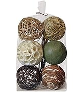Blue Donuts Decorative Balls for Centerpiece Decorative Bowl Fillers, Assorted Rattan Wicker Ball...
