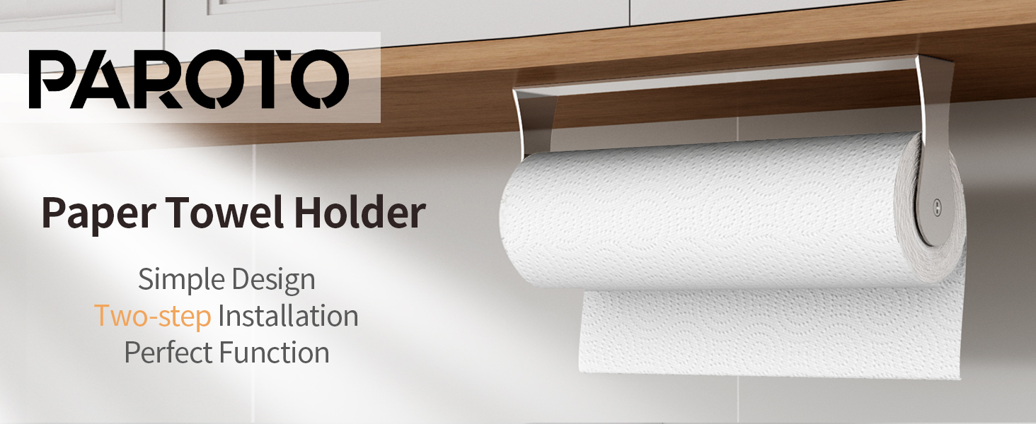Paroto Paper Towel Holder Under Cabinet