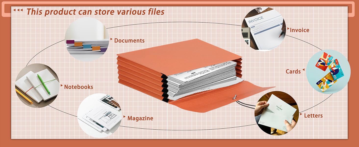 Expanding File Folder with Flap