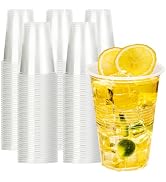 YEEHAW 16 oz Plastic Cups, 240 Pack - Clear Disposable Drinking Cups | for Cold Beverages | Ideal...