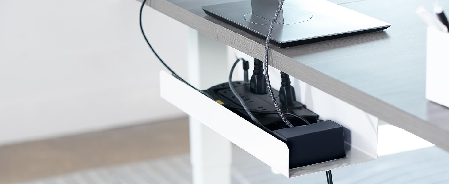 Extra Deep Under Desk Cable Management Tray