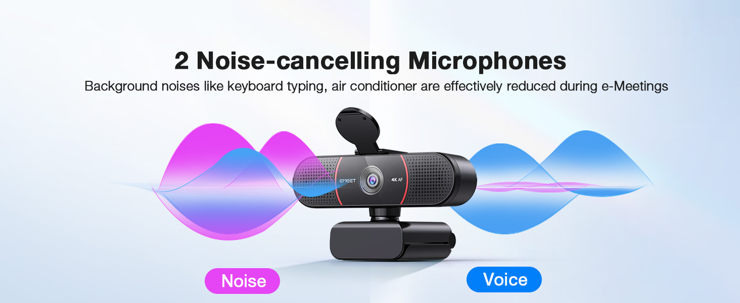 4K webcam with microphone