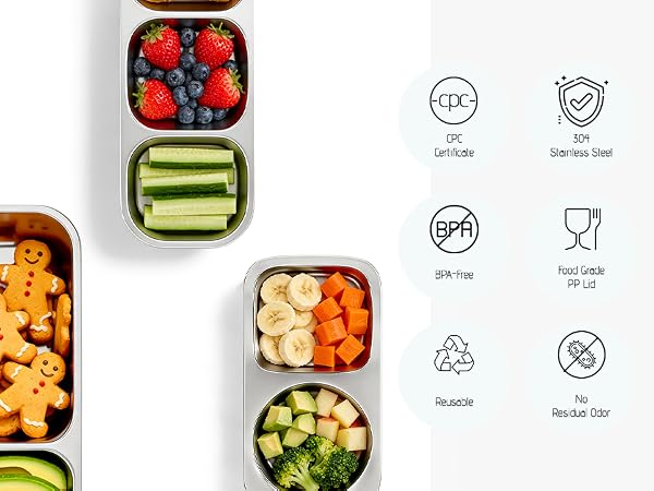 stainless steel snack containers