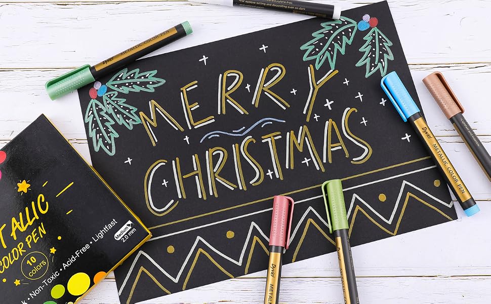 Dyvicl metallic marker pens for black paper