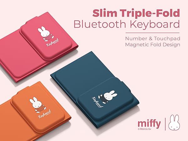 MIPOW MIFFY Triple-Fold Wireless Bluetooth Keybaord