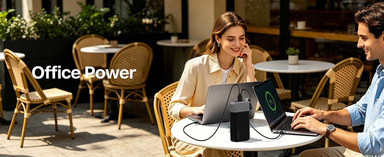 90w 20000mAh PowerBank with USB-C Cable