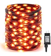 Brizled Halloween Lights Outdoor, 72ft 200 LED Orange String Lights Indoor Connectable, 8 Modes O...