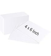 Index Cards 4x6,300 Pack White Blank Thick Paper 80lb Heavyweight Card Stock Unlined Note cards f...