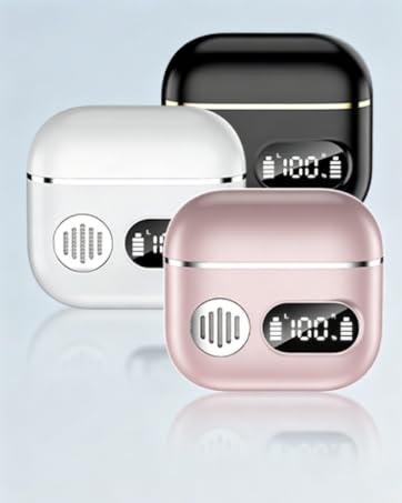 black pink white headphones