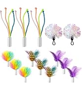 ORSDA 14Pcs Cat Toys Replacement Interactive Kitten Feather Toys for Indoor Cats with Mylar Crink...