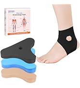 IEADEN Precut Kinesiology Tape for Ankle, 20 Pcs - Ankle Support & Stability, Ankle Pain Relief -...
