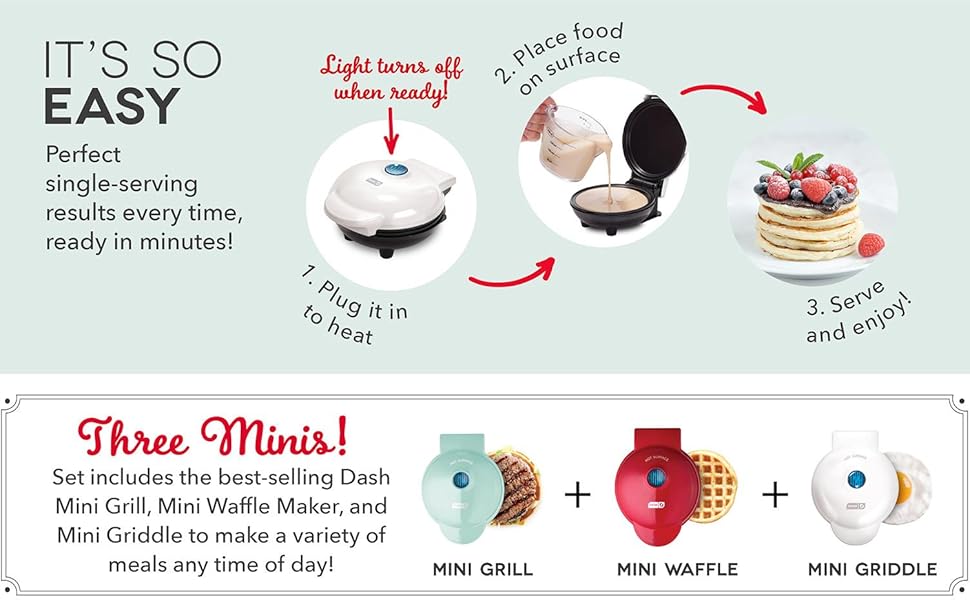 waffle; griddle; grill; dash; mini; makers; iron
