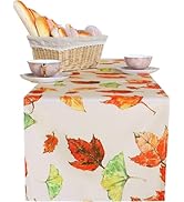 SARAFLORA Fall Table Runner - Thanksgiving Table Runners 14 x 70 Inches Long with Maple Leaf Desi...