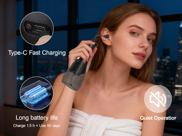 Type-C Fast Charging,Charge 1.5h=Use 50 days