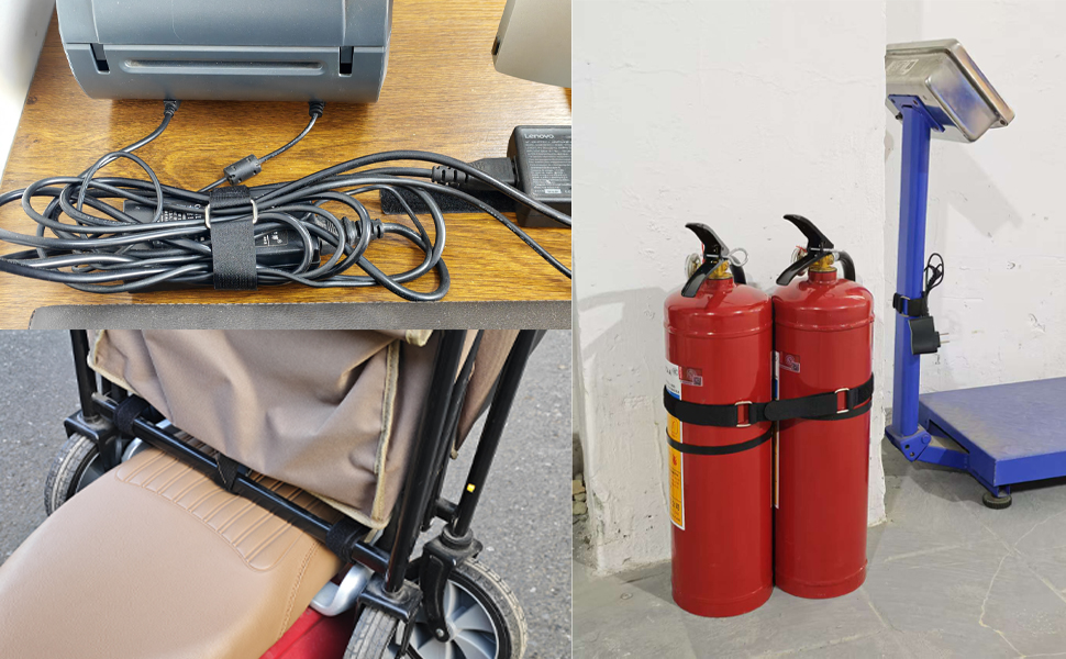 hook and loop extension cord organizer adjustable hanging heavy duty fastener strap