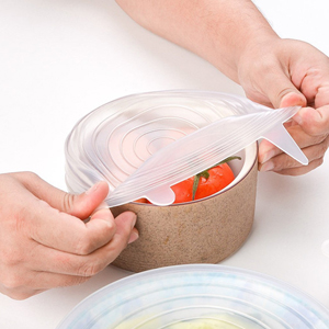 reusable food covers; silicone bowl covers; reusable kitchen lids; reusable stretch lids;