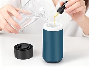 add the water and essential oil