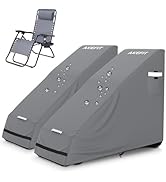 AKEfit 2PCS Zero Gravity Chair Cover,Outdoor Waterproof Folding Chair Cover with Storage Bag,UV R...