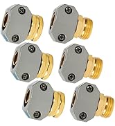 LIULO TOOL Garden Hose Repair Kit, 3 Sets Aluminum Alloy Garden Hose End Mender Kit, Male and Fem...