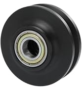 Mikikit Thick Barn Door Roller Wheel Durable Nylon Pulley for Smooth Sliding Easy Installation Fi...