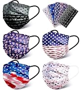 Disposable Face Mask for Adults - 4 Ply Protection, Individually Wrapped 50 Pack, 10 Colors, Brea...