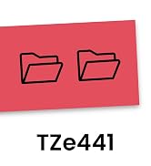 Brother Genuine P-touch TZe441 Label Tape in cardboard pack: Black on Red 18mm