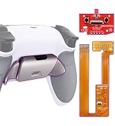 eXtremeRate Silver Real Metal Buttons (RMB) Ver. Rise Remap Kit for PS5 Controller BDM-030 040, G...