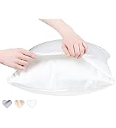 Anti-Acne Copper Pillowcase - Cooling Viscose Pillow Case 1pc, Dermatologist-Tested Vegan Silk Pi...