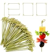 1200 Pcs Cocktail Picks Bamboo Skewers, Fancy Toothpicks for Appetizers, 4.13 Inch Cocktail Stick...