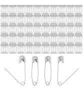 500Pcs Safety Pins 1.5 Inch/38mm,Medium Silvery Safety Pins Heavy Duty Durable Rust-Resistant Nic...