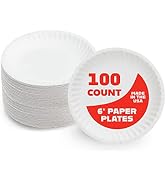 Hygloss Products Paper Plates - Uncoated White Plate - Use for Foodware, Events, Activities, Craf...