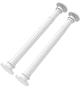 XIQIYY 2Pack Spring Tension Rods 16 to 26 Inch Adjustable Short Shower Curtain Rods No Drilling f...