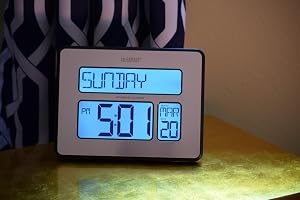 C86279, lacrosse, la crosse technology, digital, clock, time, backlight, atomic, seniors, gift