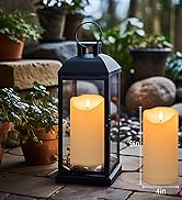 ANGELLOONG 9" x 4" Large Flameless Candles with Remote, Battery Operated Candles with Timer, Flic...