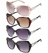 DragonflyDreams 4 Pcs Women Large Sunglasses, UV 400 Glasses Oversized Classic Trend Ladies Sungl...