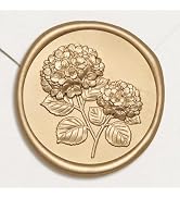 UNIQOOO Wax Seal Stickers - 3D Hydrangea Floral Wedding Invitation Envelope Seal Stickers, 50 Pcs...