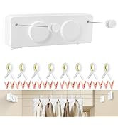 SIWUKEH Retractable Clothesline Indoor/Outdoor,Anti-Sag for Drying Clothes line Retracting Indoor...