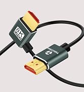 Thsucords Ultra Thin 8K HDMI 2.1 90 Degree Left Angle Cable 3.3FT, Flexible Slim High Speed Cord ...