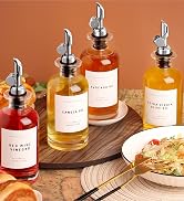 Pafusen 2 Pack Olive Oil Dispenser Bottle, 12 oz Oil Bottles for Kitchen, Glass Oil Coffee Syrup ...