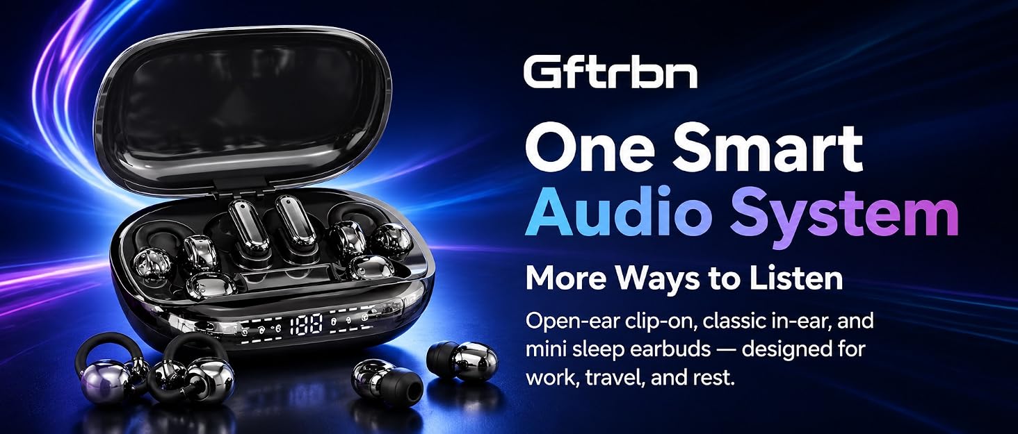 6-in-1 Smart Wireless Earbuds