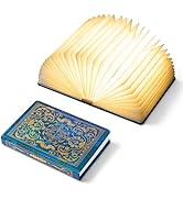 Uniwolk Book Lovers Gifts BookLamp - 5 Color Lights, 1200mAh Battery, Foldable Paper Lamp as Book...