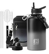 DYSANKY Insulated Water Bottle 64oz- Multiple Insulation Vacuum Sealed Thermos- Portable Sports H...